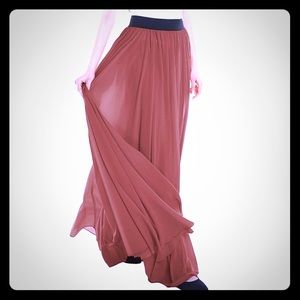 Brick red maxi skirt, Runs small, NWT